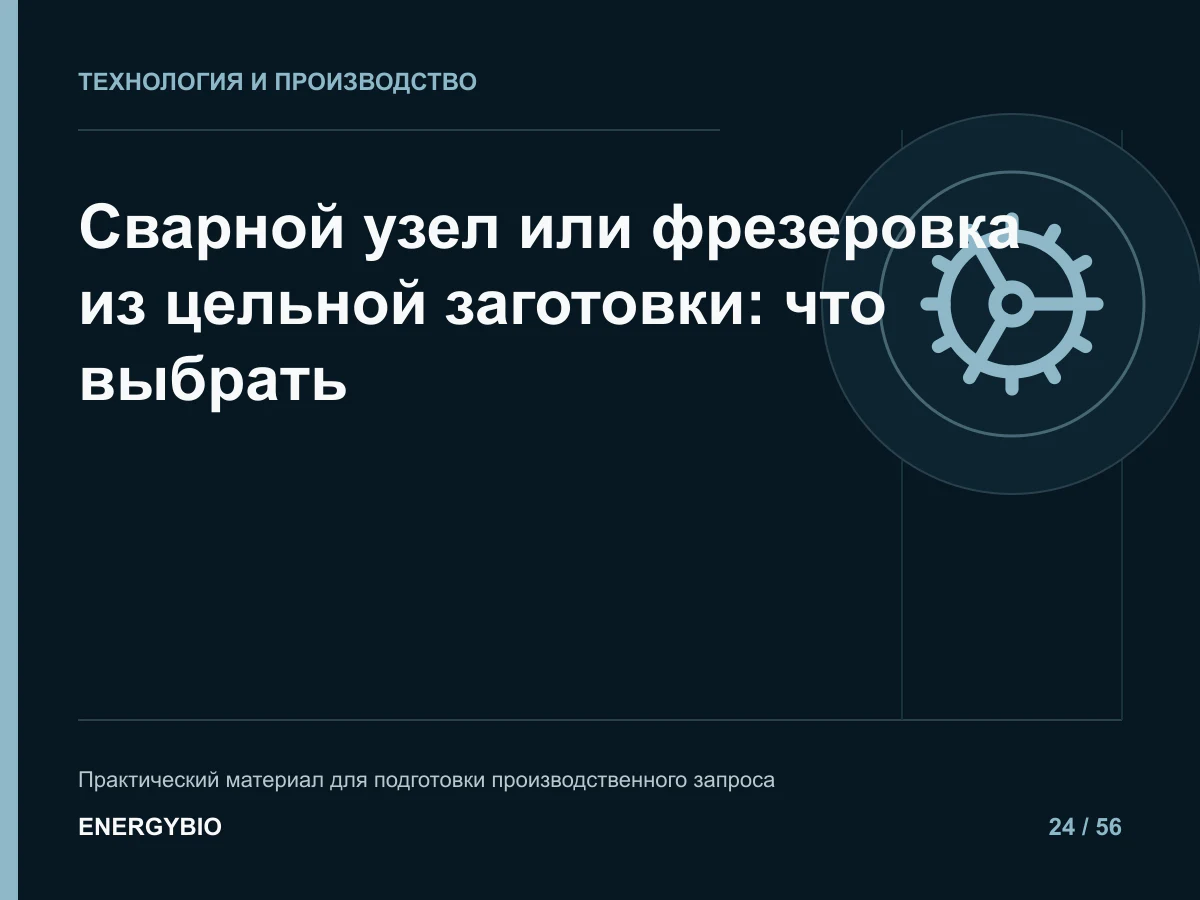 Сварной узел или фрезеровка из цельной заготовки: что выбрать: практическая памятка