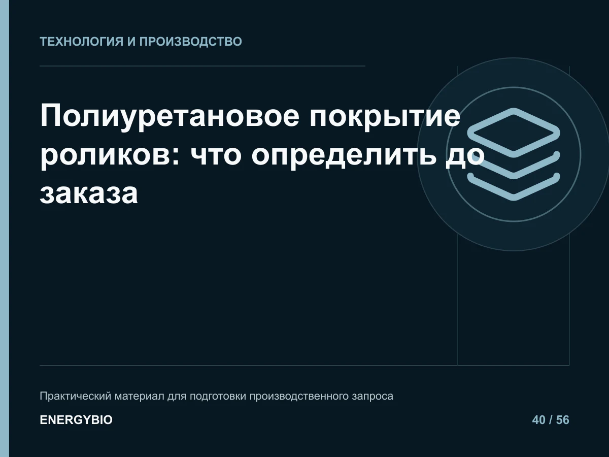 Полиуретановое покрытие роликов: что определить до заказа: практическая памятка