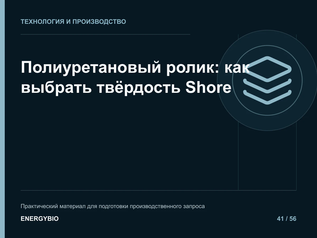 Полиуретановый ролик: как выбрать твёрдость Shore: практическая памятка