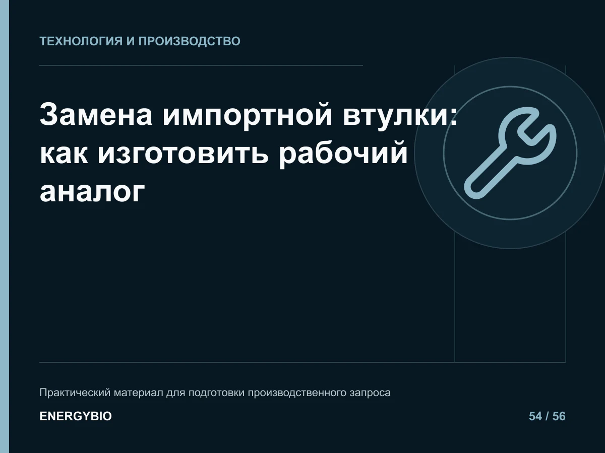 Замена импортной втулки: как изготовить рабочий аналог: практическая памятка